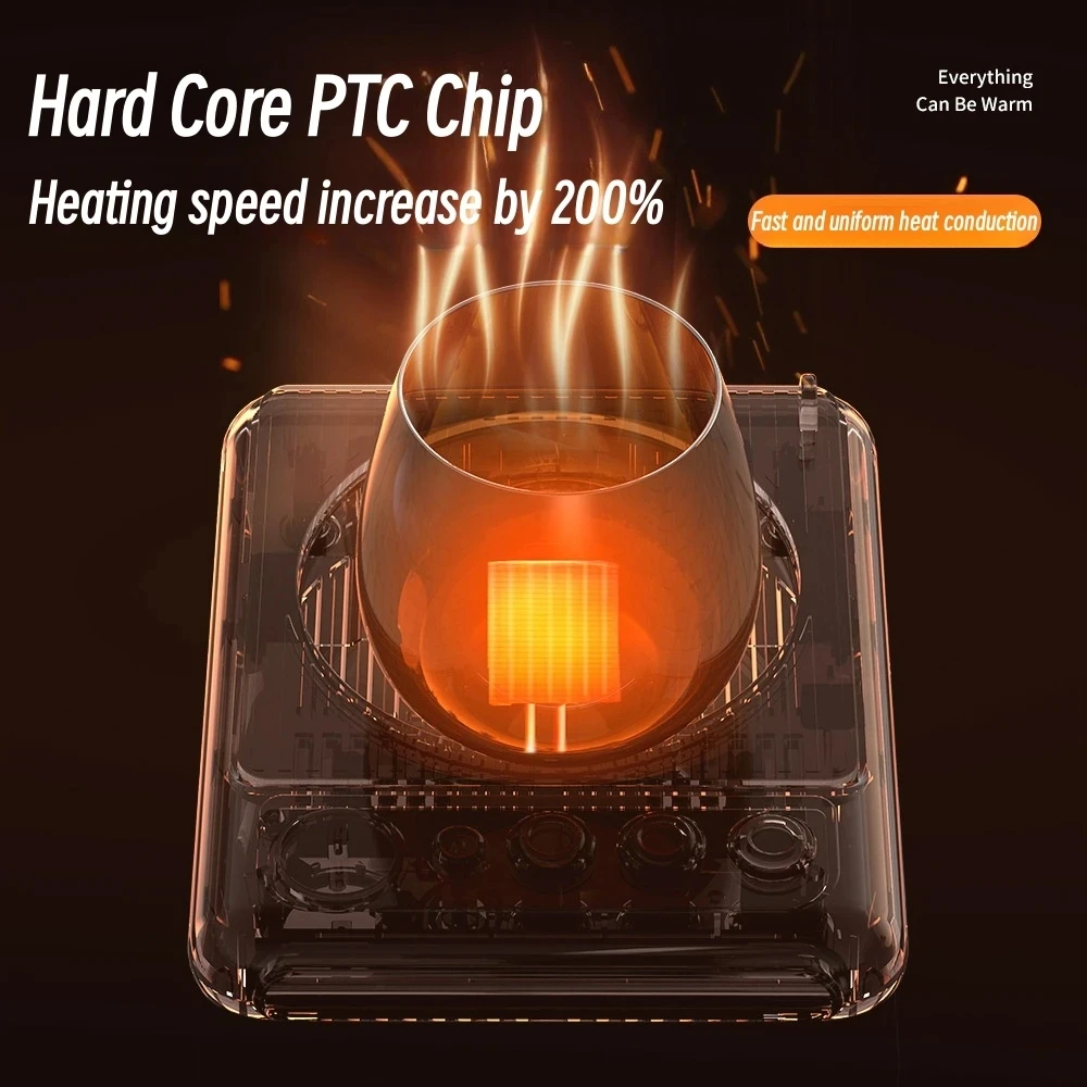 220V Heating Coaster Coffee Cup Mug Warmer Electric Drink Tea Milk Heater with Warm Light 3 Temperature Settings for Home Office