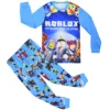 Game Roblox Clothing Middle and Big Kids Homewear Suit Long-sleeved Two-piece Pajamas Birthday Gift For Girls Kids Boys 4