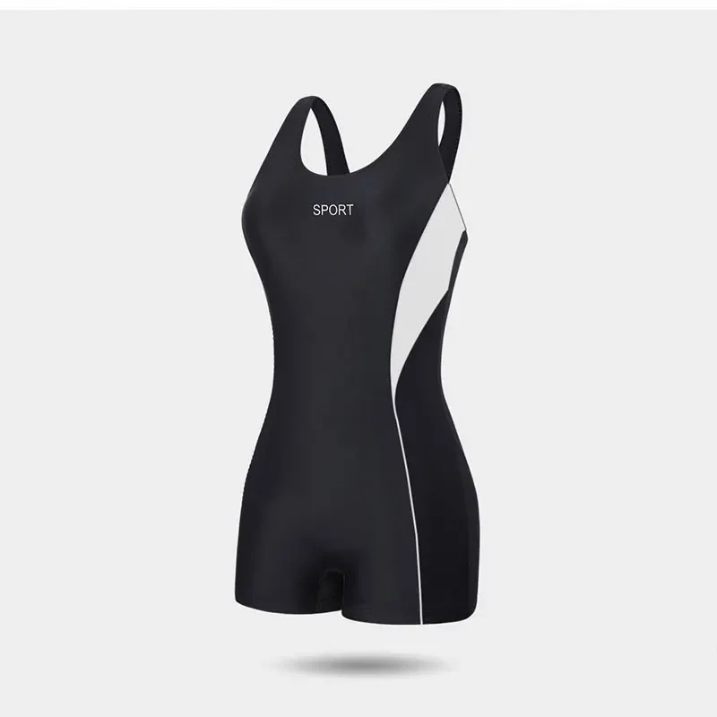 Swimsuit one piece Jiyang Polyester Swimsuit Women's One-Piece Flat Angle Professional Hot Spring Swimwear Conservative Slimming Swimwear