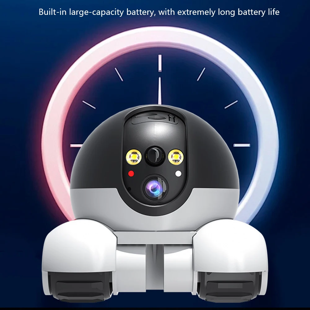 1080P HD WIFI Dual Lens Robot Camera Dual Screen Monitoring PTZ IP Security Surveillance Camera Auto Tracking Baby Pets Monitor 6