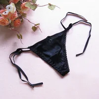 String en soie dentelle sous-vêtements Sexy femmes culottes Sexy femme taille basse String dentelle Lingerie intimes tongs t-back 3