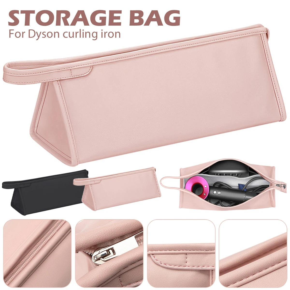 Waterproof PU Leather Hair Dryer Storage Case