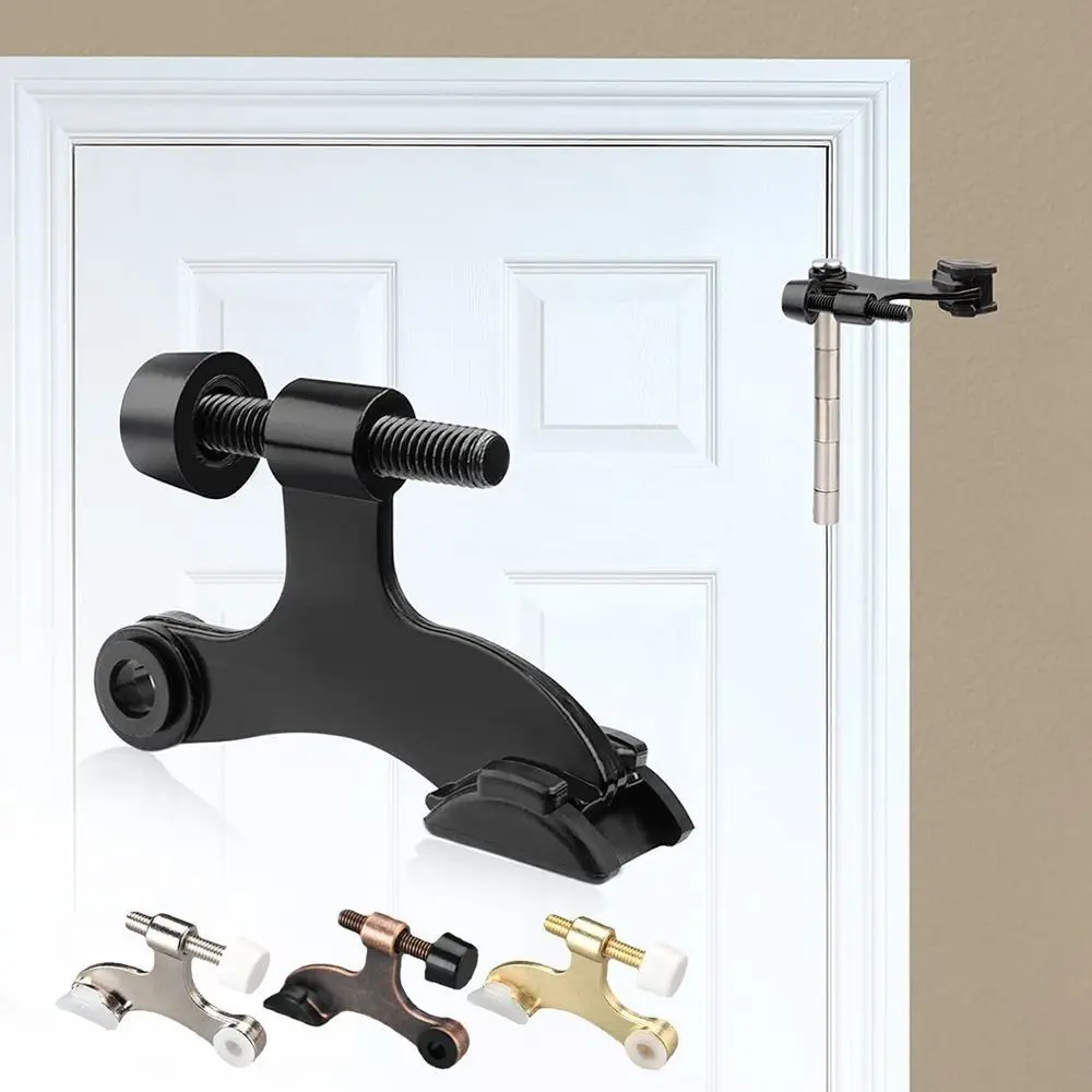 Door stopper rubber hinge pin zinc alloy bumper damper hidden thicken adjustable