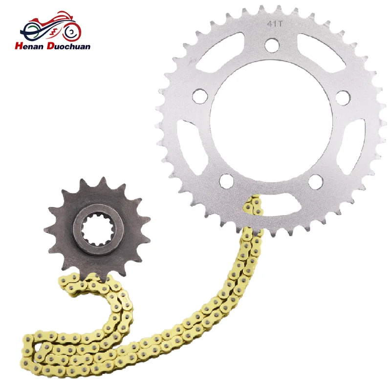 520 15 41 Tooth 15T 41T Motorcycle Drive Chain and Front Rear Sprocket