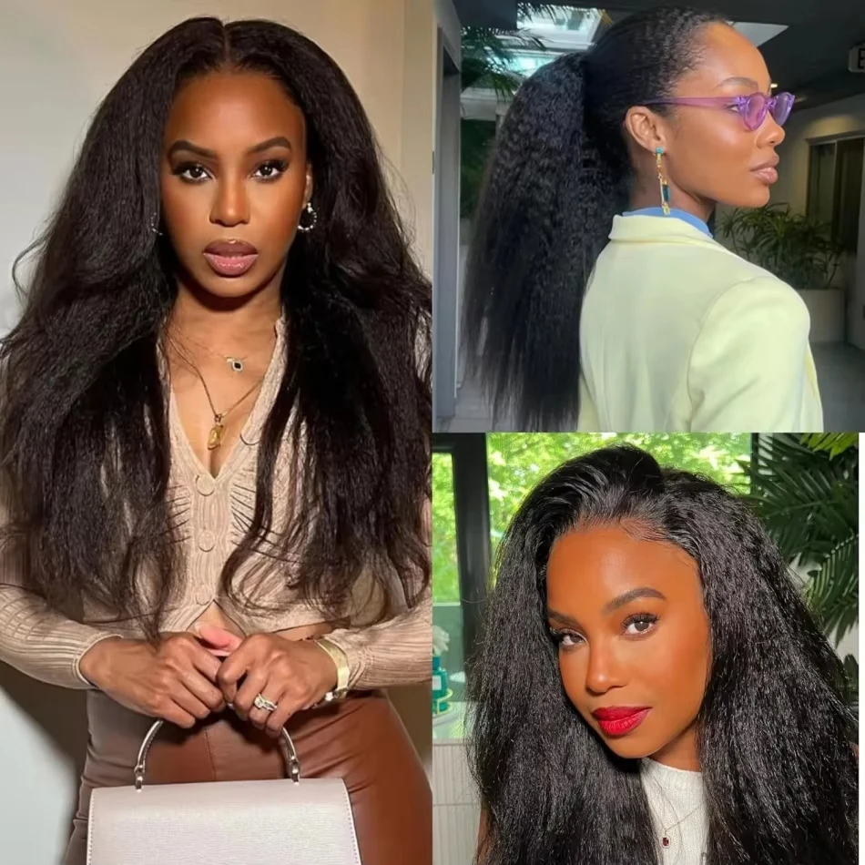Kinky Straight Crochet Human Hair Feather Knotless Pre-Separated Crochet Hair Extensions Full Head Brazilian Hair For Women 6
