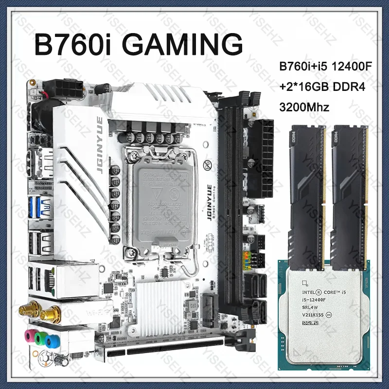 JGINYUE B760i Itx ゲーミングマザーボードセット I5 12400F LGA1700 2