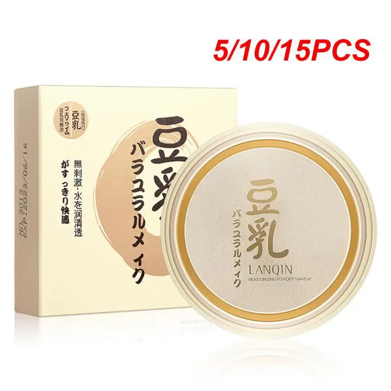 

Минеральное соевое молоко, 5/10/15 шт., прозрачное соевое молоко, Отбеливающее лицо, консилер, водостойкий, первоклассный, прессованный порошок для отбеливания