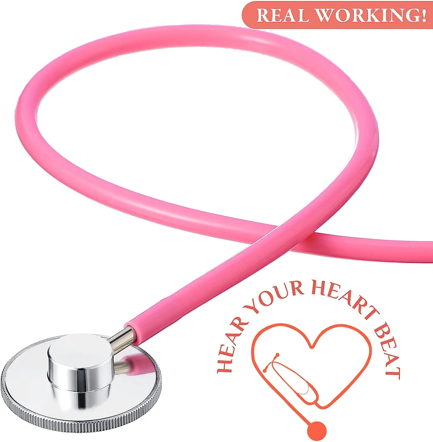 Kids Stethoscope Toy Working Nursing Real Stethoscope Doctor Kit for Kids Role Play Pretend Game Doctor Nurse Costume Accessory 2