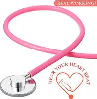 Kids Stethoscope Toy Working Nursing Real Stethoscope Doctor Kit for Kids Role Play Pretend Game Doctor Nurse Costume Accessory 2