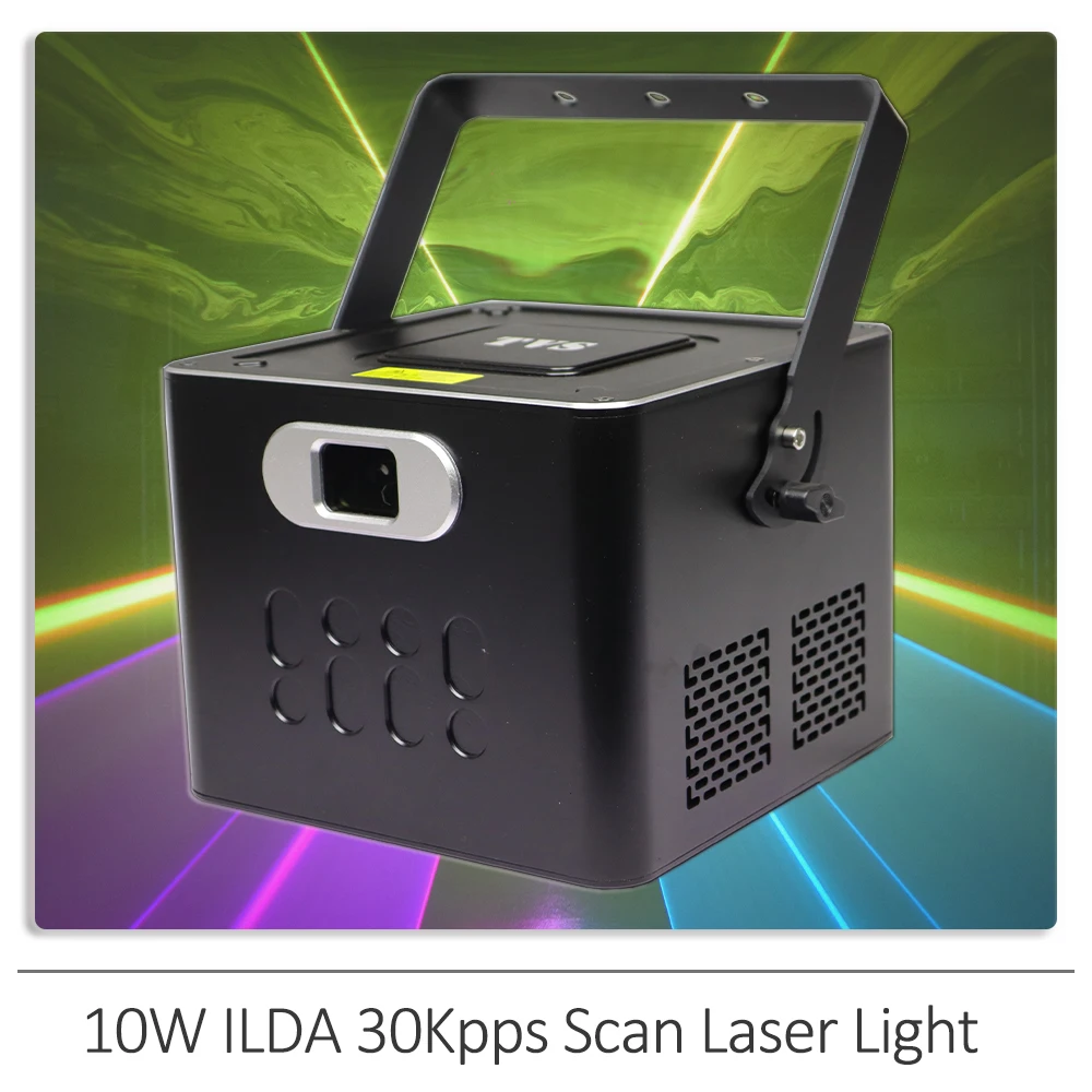 RGB 10 Вт ILDA 3D анимация 30Kpps сканирование сценического лазерного света шоу DMX диско бар клуб вечерние НКА Свадьба Профессиональный DJ эффексветильник свет