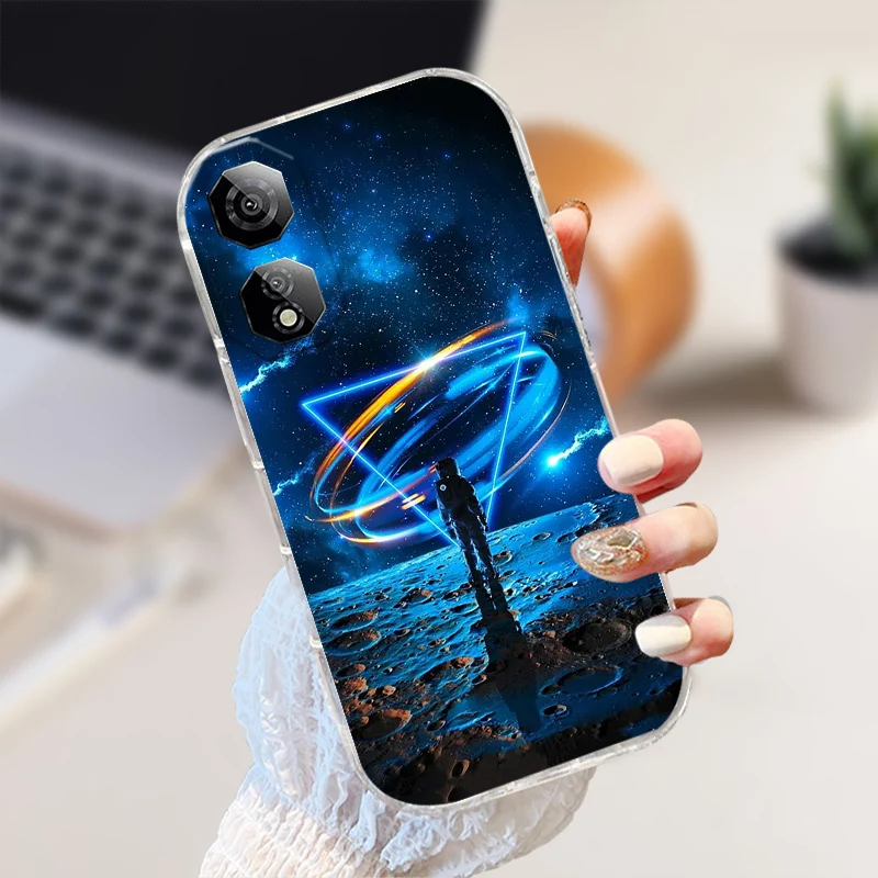 Shockproof Clear Silicone TPU Phone Case with Cute Animal Design