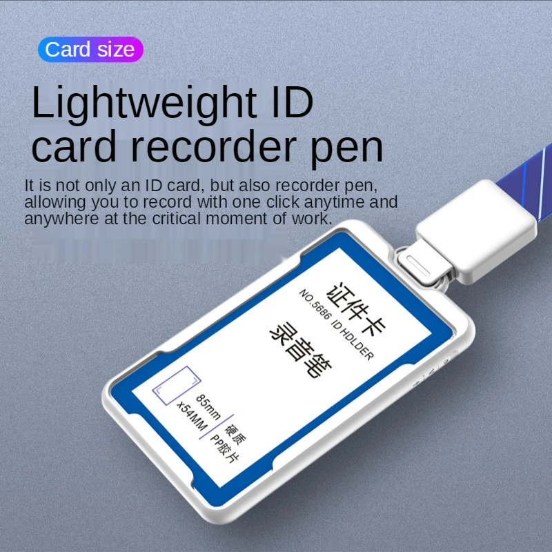 Portable K3 ID Card Encryption Voice Recorder Mp3 AI Smart High-definition Noise Reduction Work Permit Digital Audio Recorder
