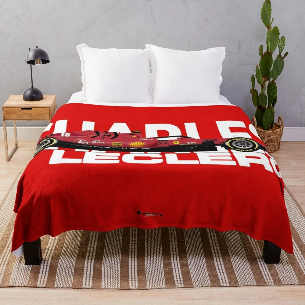 

Charles Leclerc 2020 Throw Blanket Retro Blankets
