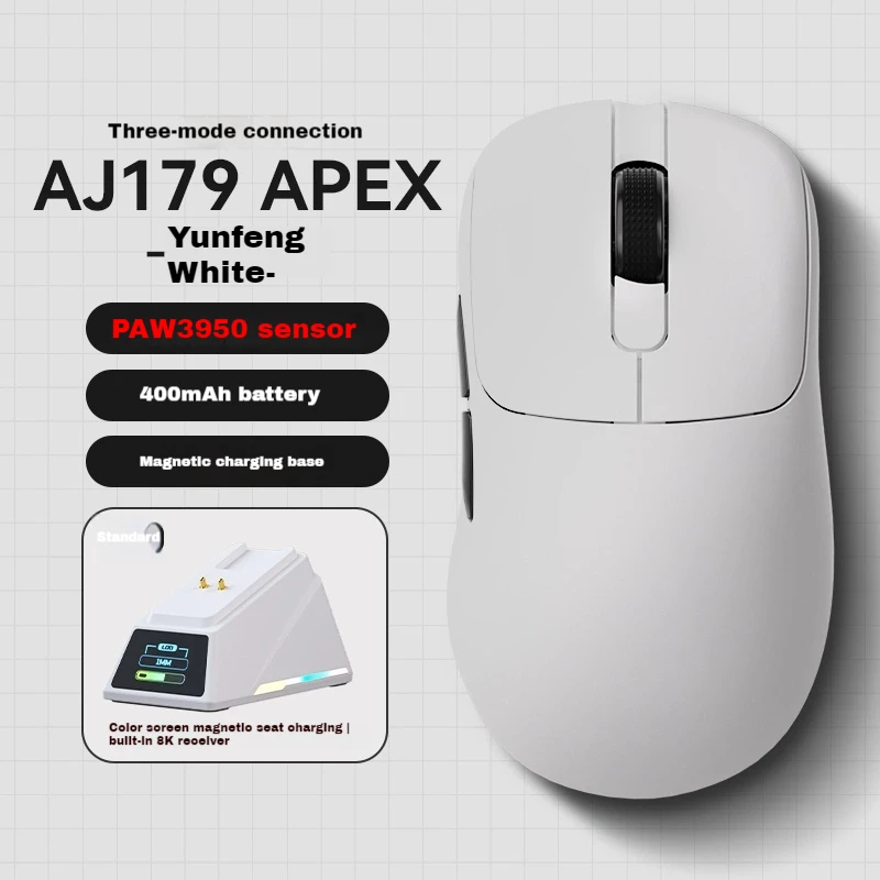 Ajazz Aj179 Pro/Apex ماوس ألعاب لاسلكي مع قاعدة شح...
