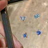 Premium Sense Blue Earrings Love Butterfly Cochlear Stud Sleep Free Ear Bone Stud Metal Simple Earrings 1
