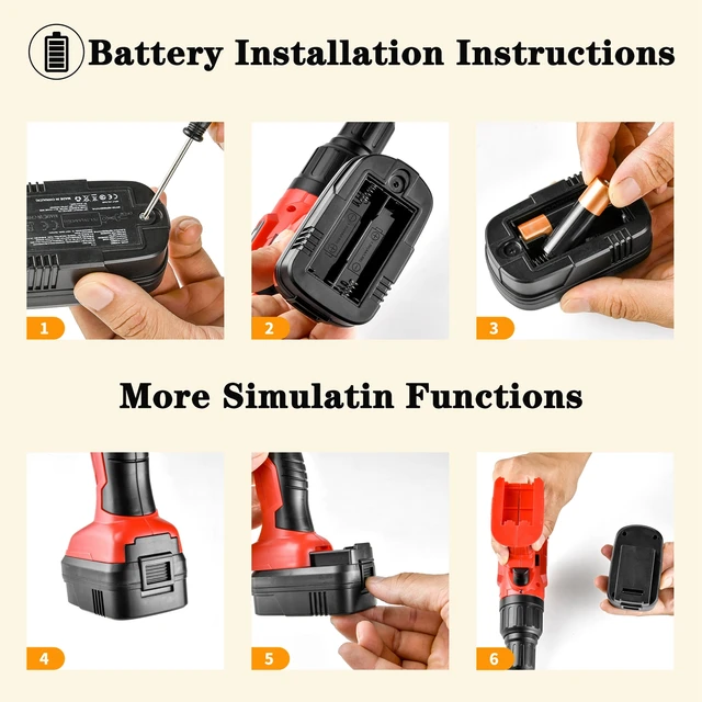 TOY CHOI'S Electric Drill Toy Kid Pretend Play Tool Outside Construction Toddler Outdoor Preschool Gardening Lawn Gift for Kids 5