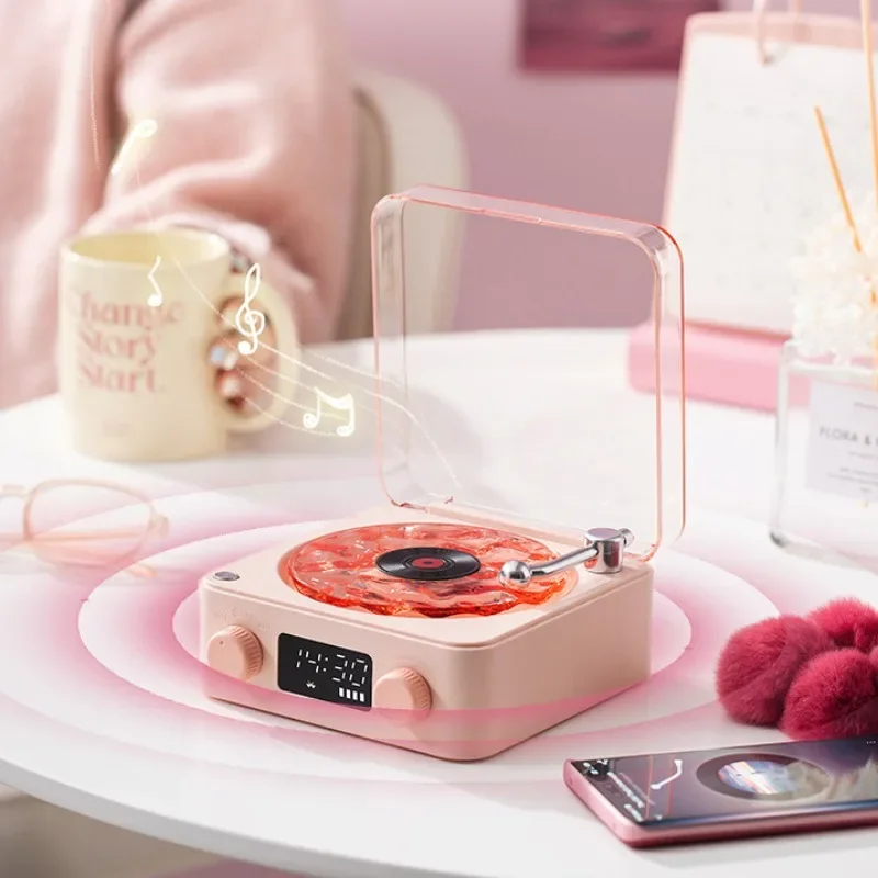 Record Player Bluetooth Speaker HiFi Portable Home Sleep Aid Projection Ambient Light Surround Soundbar Caixa De Som Bluetooth