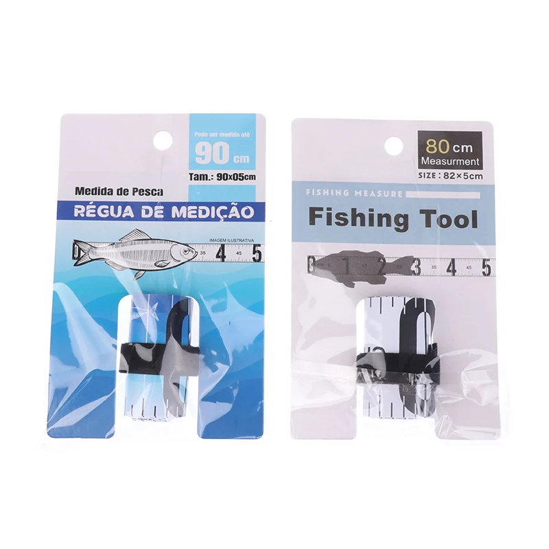 1Pcs 80/90cm Waterproof Fish Measuring Ruler Foldable Fishing Measuring Tape Sticker Fishing Accessories Tackle Tool