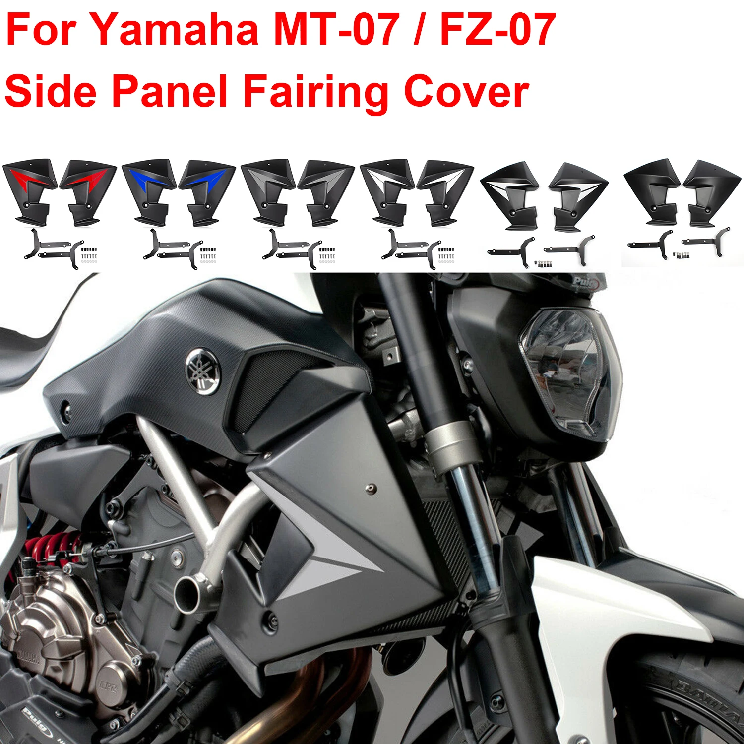 オートバイアッパーリアセンターテールシートフェアリング ため Mt07 用ため Mt-07 用 ため Fz07 用 ため Fz-07オートバイアクセサリー  リアテールカバートリム アッパーシートセンターフェアリング 為に ヤマハ MT-07 FZ-07 MT07 ヤマハ MT-07 FZ07  2014-2017 リア ... オートバイオイルカップ保護 に適合する ヤマハ に適合する MT07 に適合する MT-07 FZ07 に適合する MT 07 20