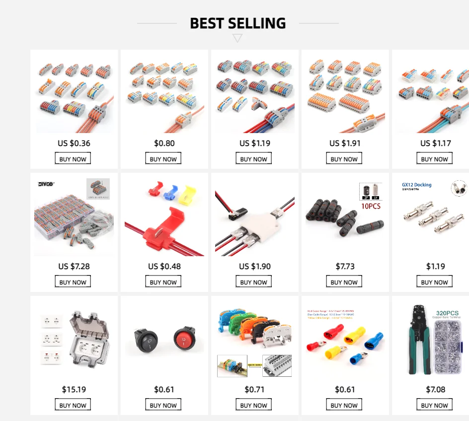 Description Picture 5 of itemQuick Multi-circuit Splicing Butt Wire Connector Terminal Block Compact Electrical Connectors Home Junction Box 222 223