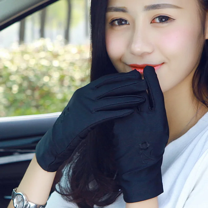 

2021 New Gloves Women Men Elastic Driving Sunscreen Spandex Gloves Cycling Full Finger Outdoor Spring Summer Sun Protection