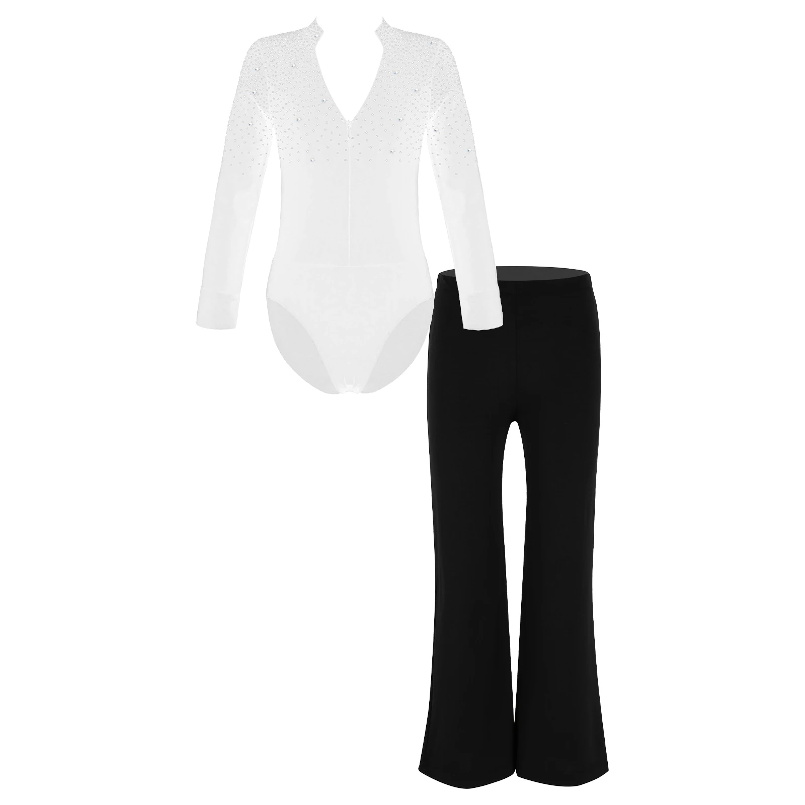 BoysLatinDanceClothesLeotardPantsSetsKidsShinyRumbaSamba