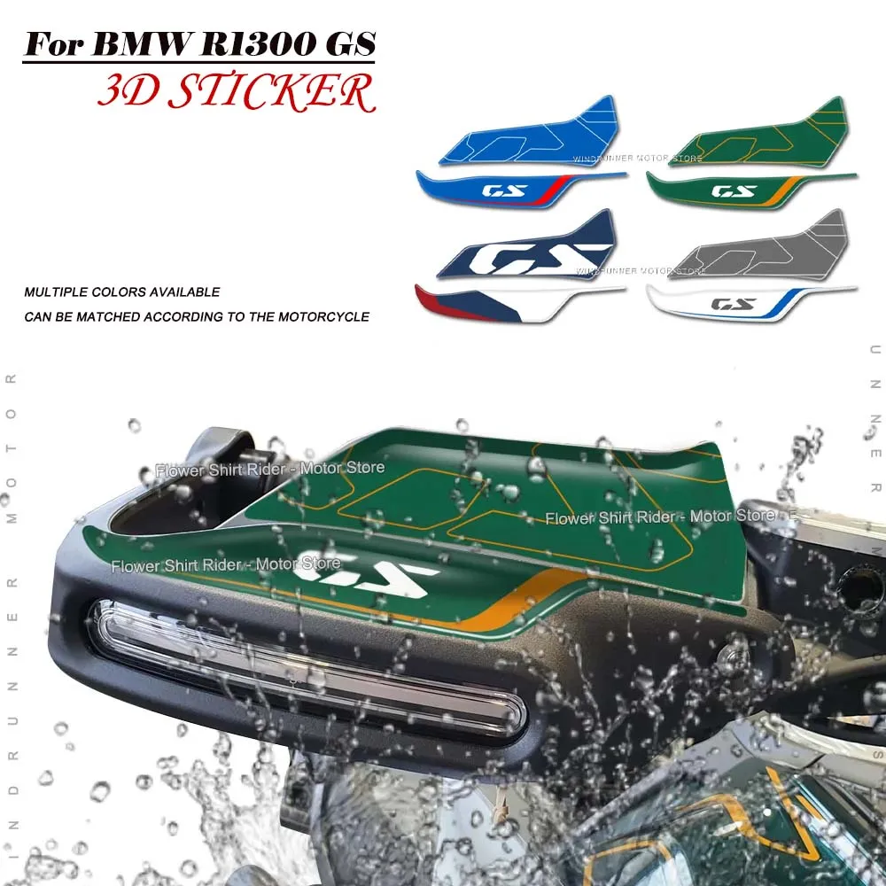 New 2024 Motorcycle Waterproof Handguard Shield Sticker 3D Epoxy Resin Stickers for BMW R1300GS R 1300GS Trophy