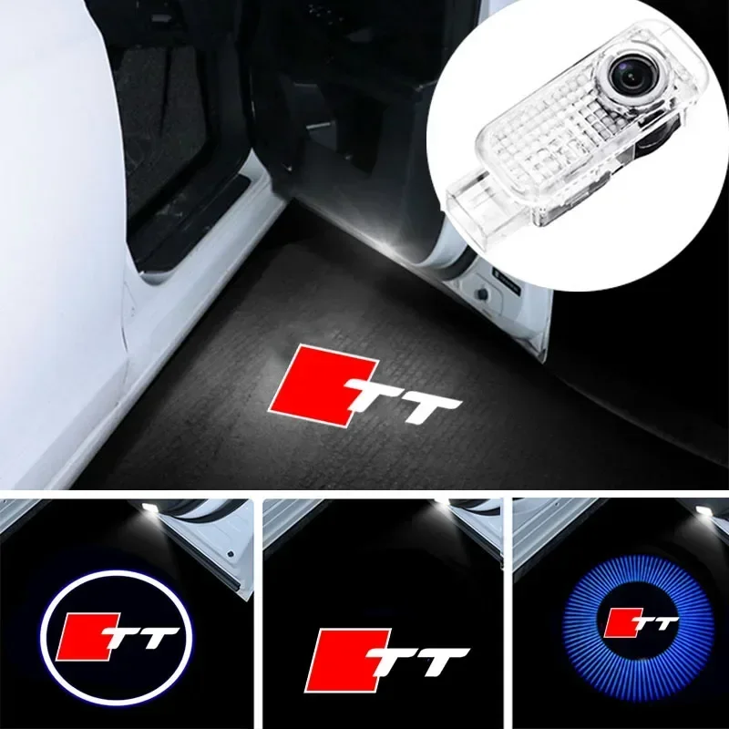 2Pcs Led Car Door Welcome Proiettore Di Cortesia Ghost Shadow Lights Per Audi Tt Logo 2008 2009 2012 2013 2017 2019 2020 2021 2022