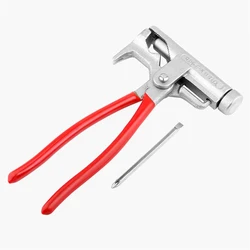 Pince à ongles en acier, marteau multifonctionnel, clé à tuyau, tournevis, pistolet à ongles, agrafeuse à ongles universelle, travail du bois, outil à main pratique 