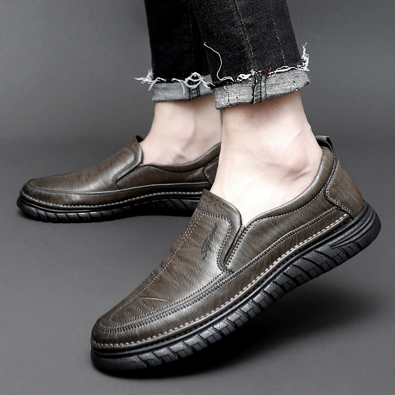 Golden Sapling Fashion Men's Loafers Leather Flats Classics Driving Shoes Platform Footwear Men Casual Formal Business Shoes 5