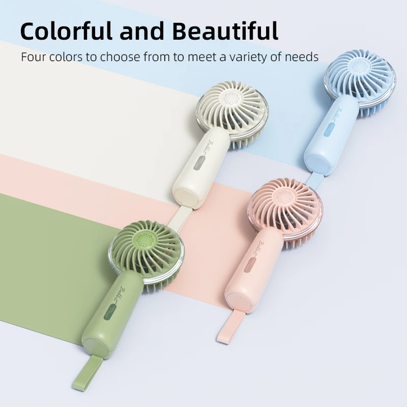 VYVYLABS 휴대용 미니 선풍기, 접이식 휴대용 걸이식 팬, 고속 USB 충전식 선풍기, 전화 스탠드 포함, 3 기어 8H 배터리