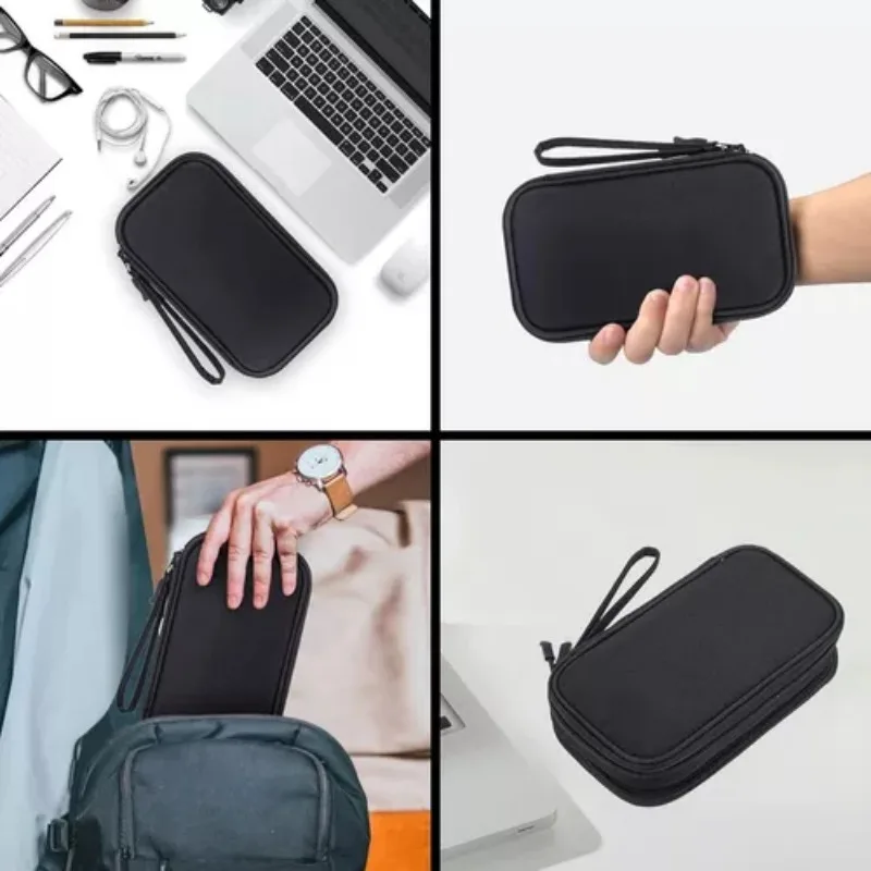 Storage Bag Waterproof Travel Organizer Portable Carry Case Double Layer Storage Bag for Cable Cord USB Charger Accessories
