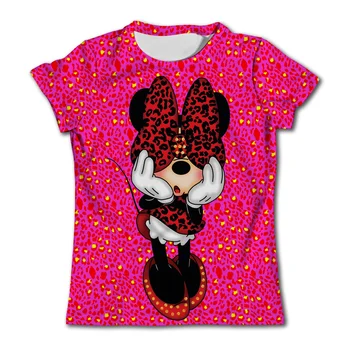 T Shirt for Kids Girls Child T-shirt Minnie Mouse Graphic Short Sleeve Girls' Clothing Casual Baby Clothes Cartoon Boys Shirts 1