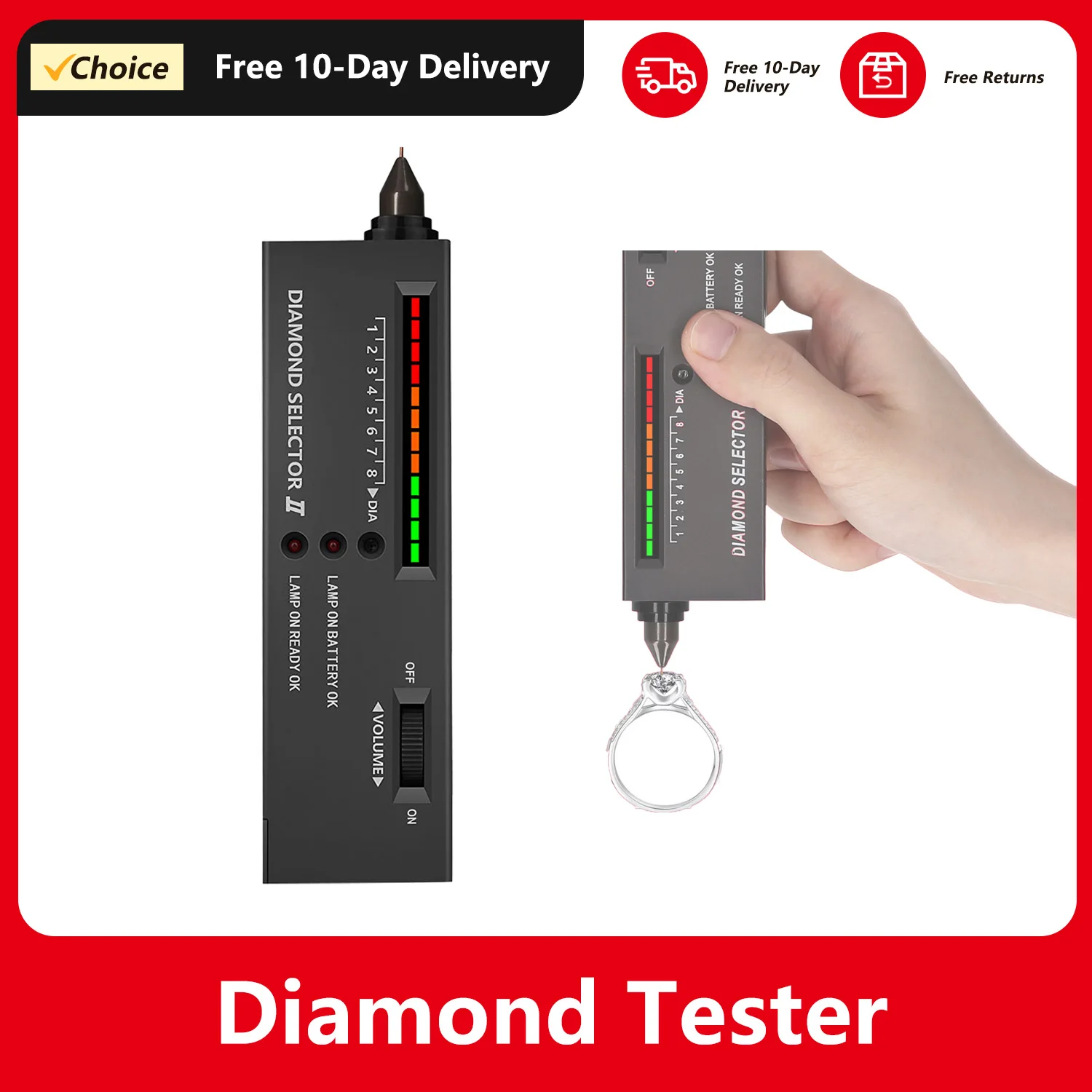 Diamond Tester Pen High Accuracy Diamond Selector Detector Jewelry Testing  Tool with Case for Novice Expert - AliExpress