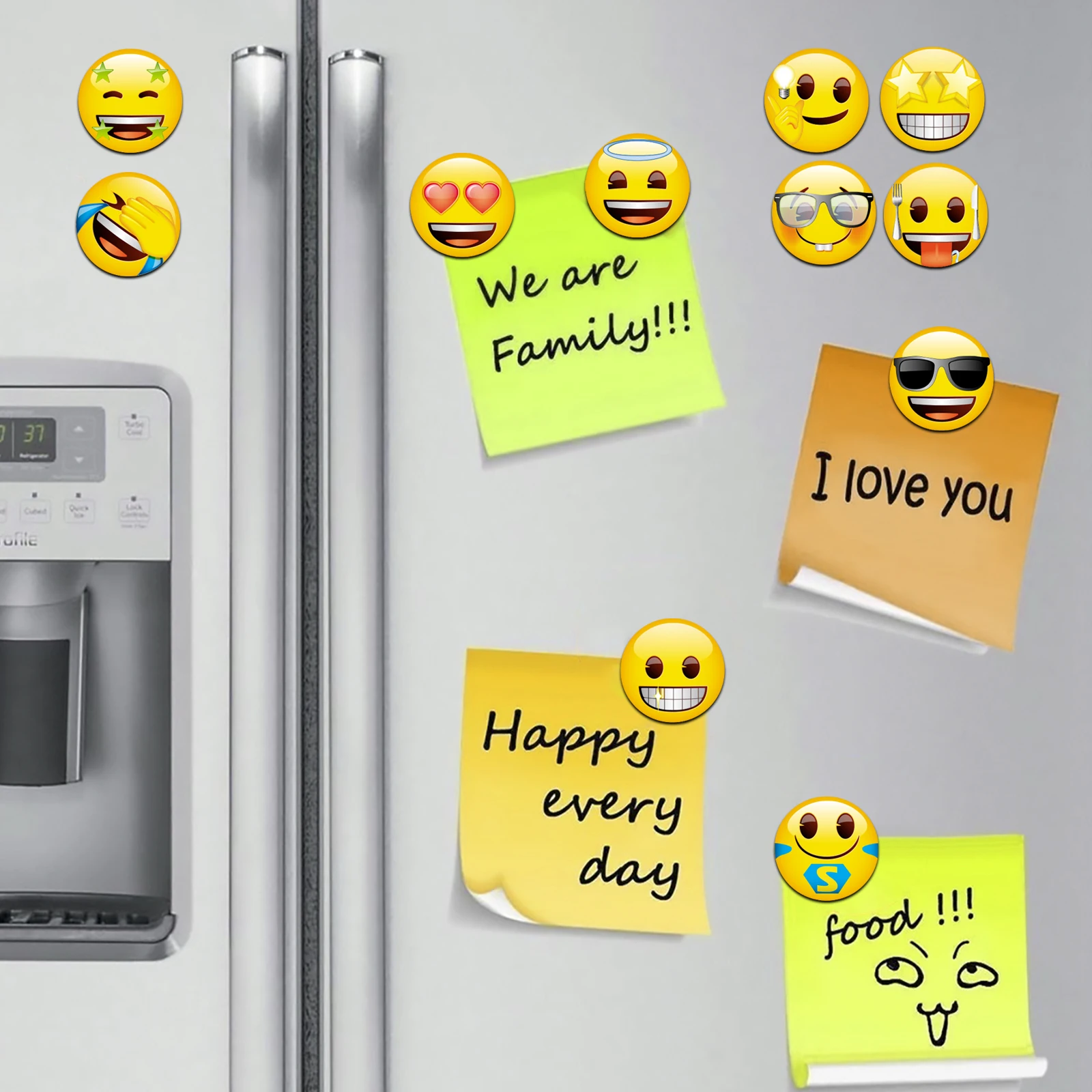 Aimant frigo, Smilely Magnet Frigo,3D Magnet Emoji 25 Pièce