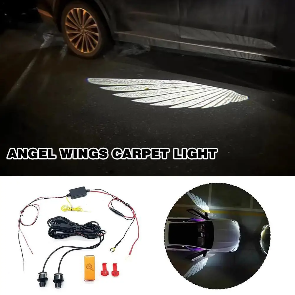 

Автомобильные светодиодные лампы, декоративные ночные фонари, ангельские крылья для Tesla Bmw 12-24V, атмосферная лампа
