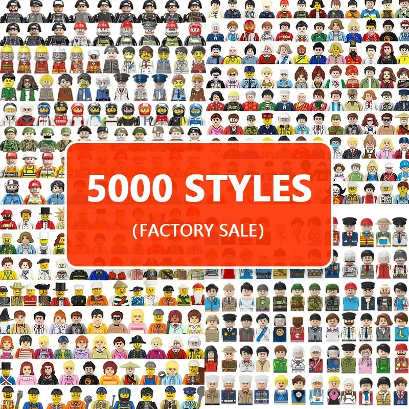 

children's toy blocks 25-200pcs random Norepat mini city dolls movie characters workers police ninjas and other toy gift series