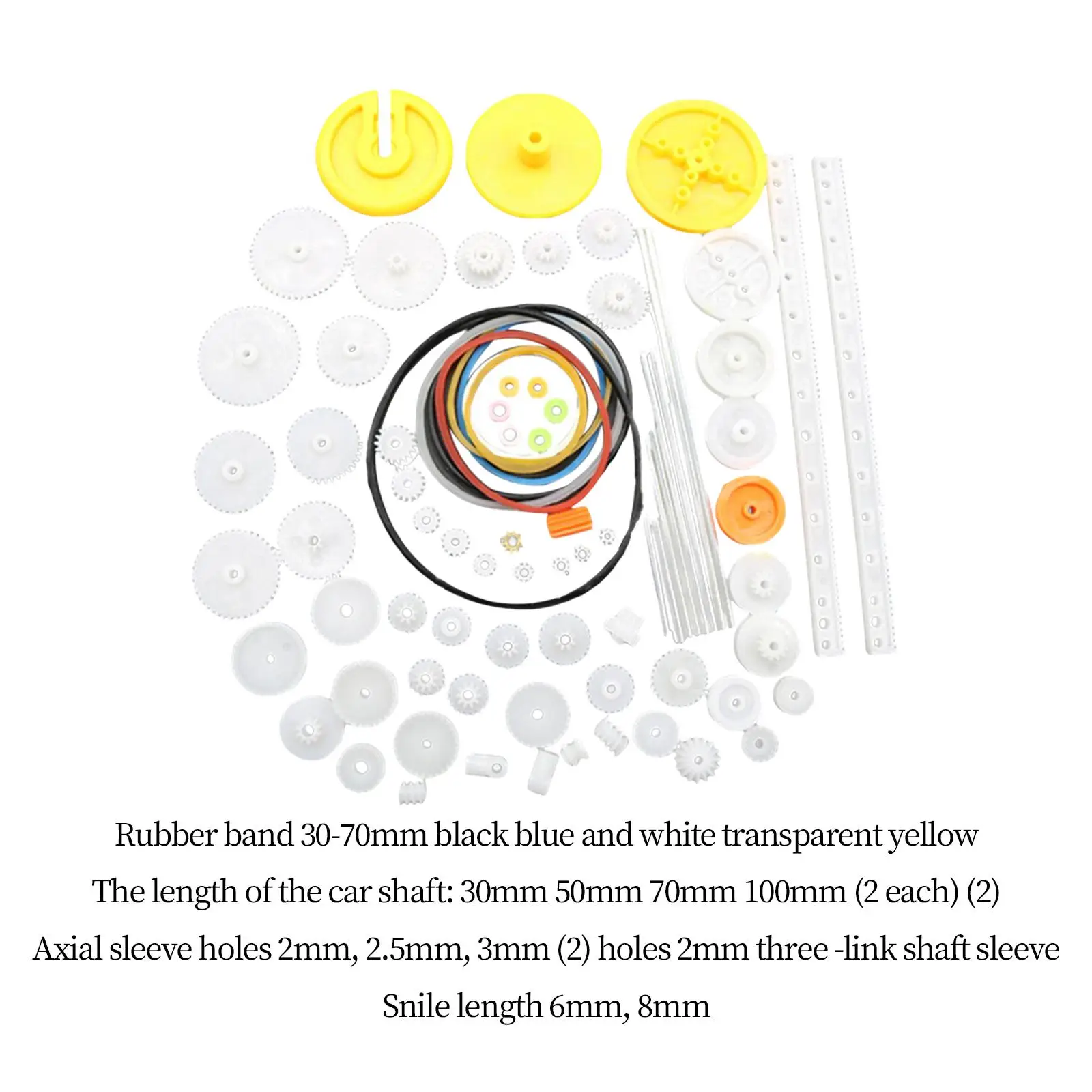 Set Ingranaggi In Plastica 85 Pezzi - Per Modellismo, Robot E Progetti Fai Da Te - Con Pulegge E Ruote Dentate - Foto 3