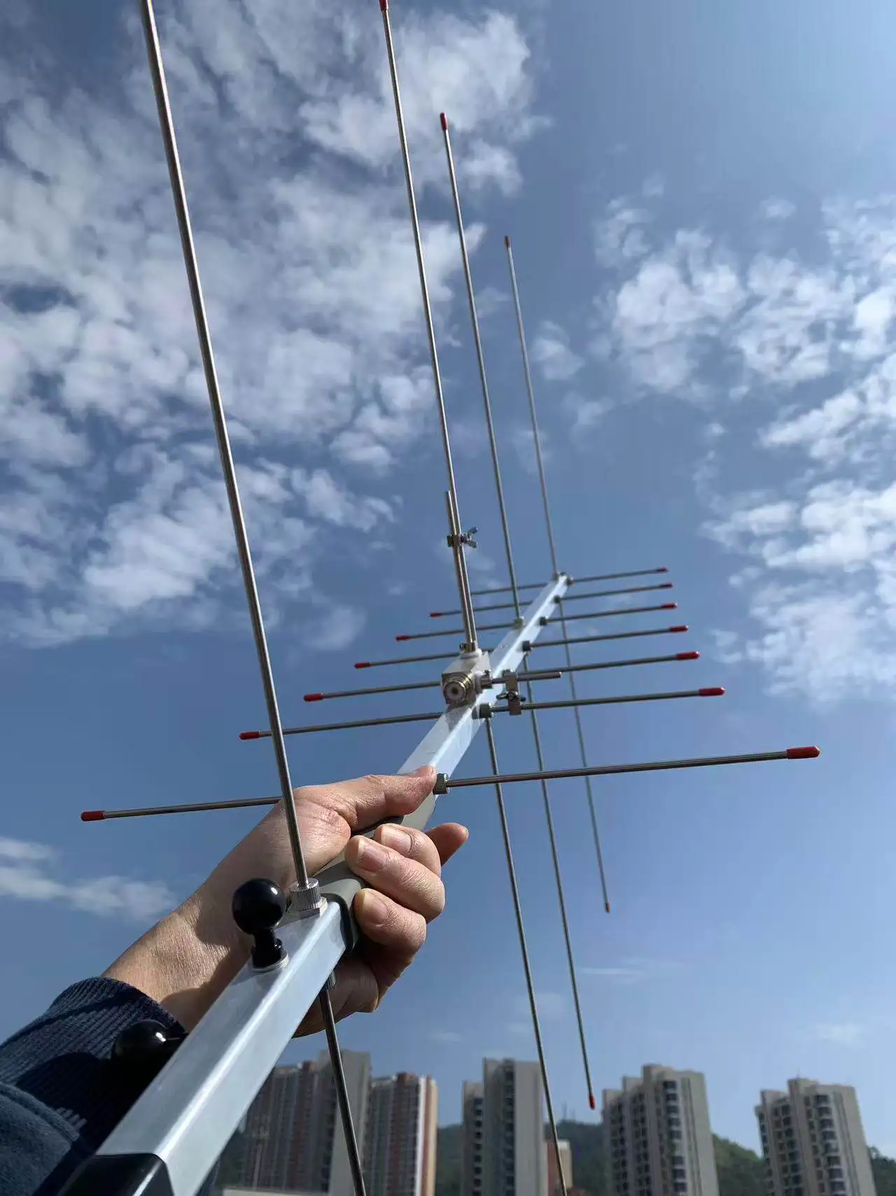 JYR-U7V4 휴대용 UV 144/433 MHz 15dbi 위성 SSTV 야기 안테나