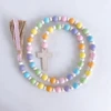 Easter Colorful Wood Beads with Cross 1