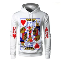2024 New Playing Cards Poker Print Hoodies King Queen Graphic Sweatshirts For Men Winter Women Funny Tracksuit Boys Clothes Tops 1