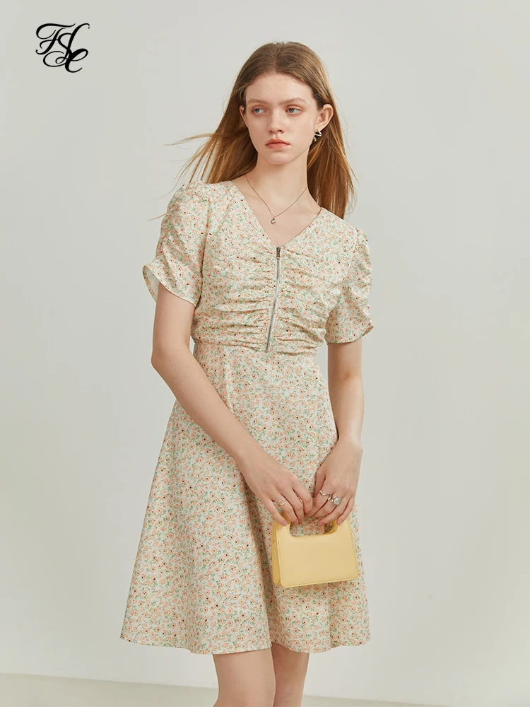 FSLE French Floral Dress Women's Summer 2022 new Vintage Gentle Lady