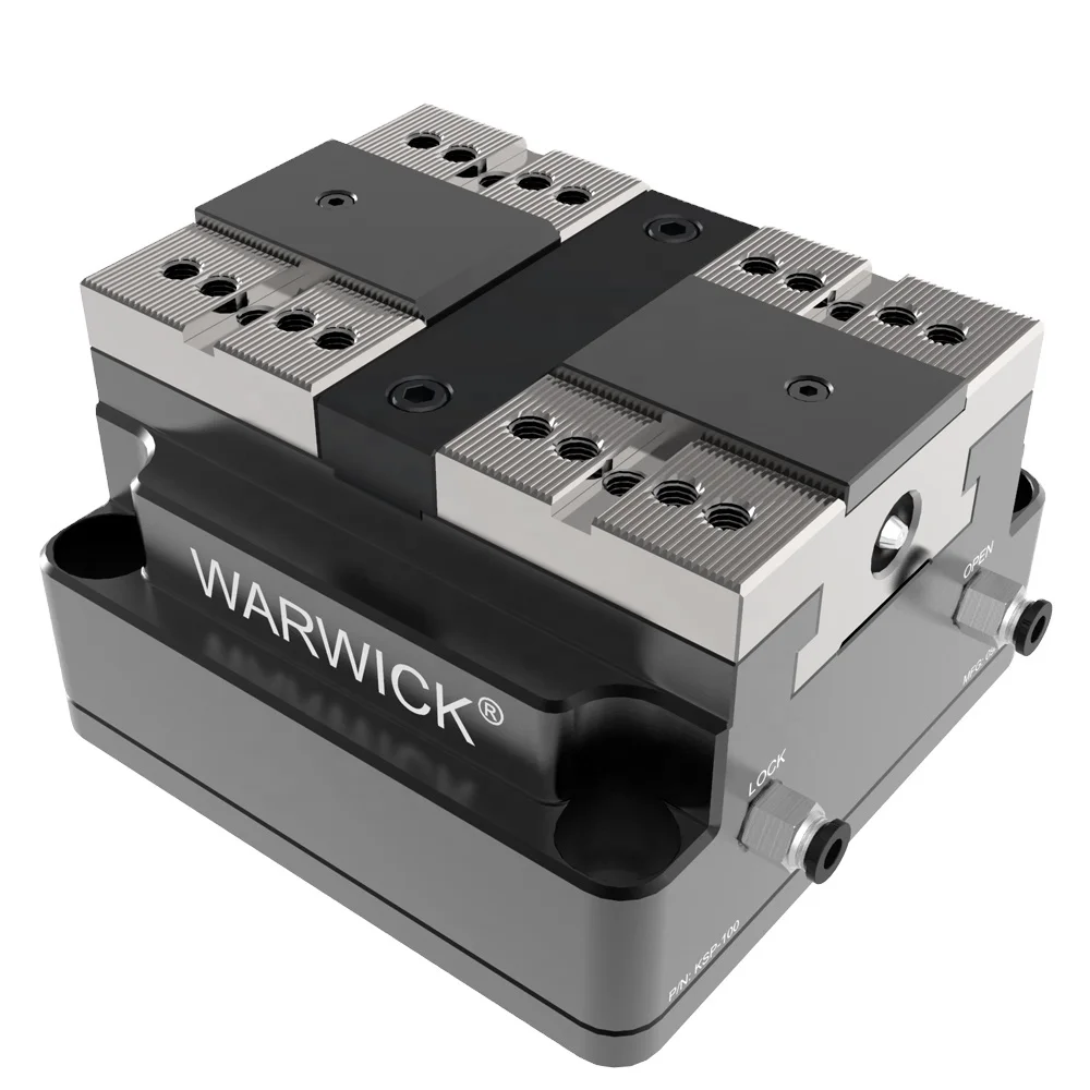 

WARWICK KSP-100 пневматические концентрические тиски, прочный воздушный патрон с Нулевой точкой и 5 осями для VMC ROTARY