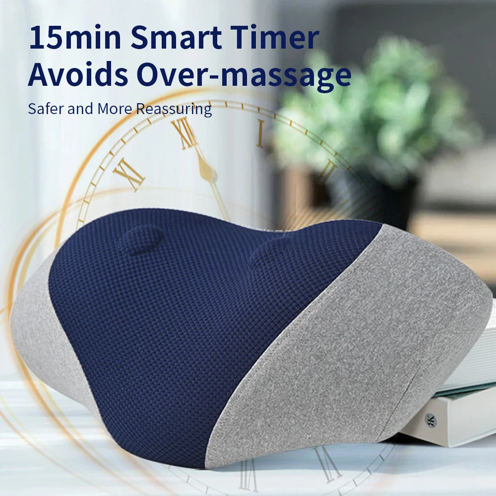 Heated Neck Massager Cervical Pillow Hot Compress Vibration Cervical Traction Device Relax Orthopedic Traction of Cervical Spine