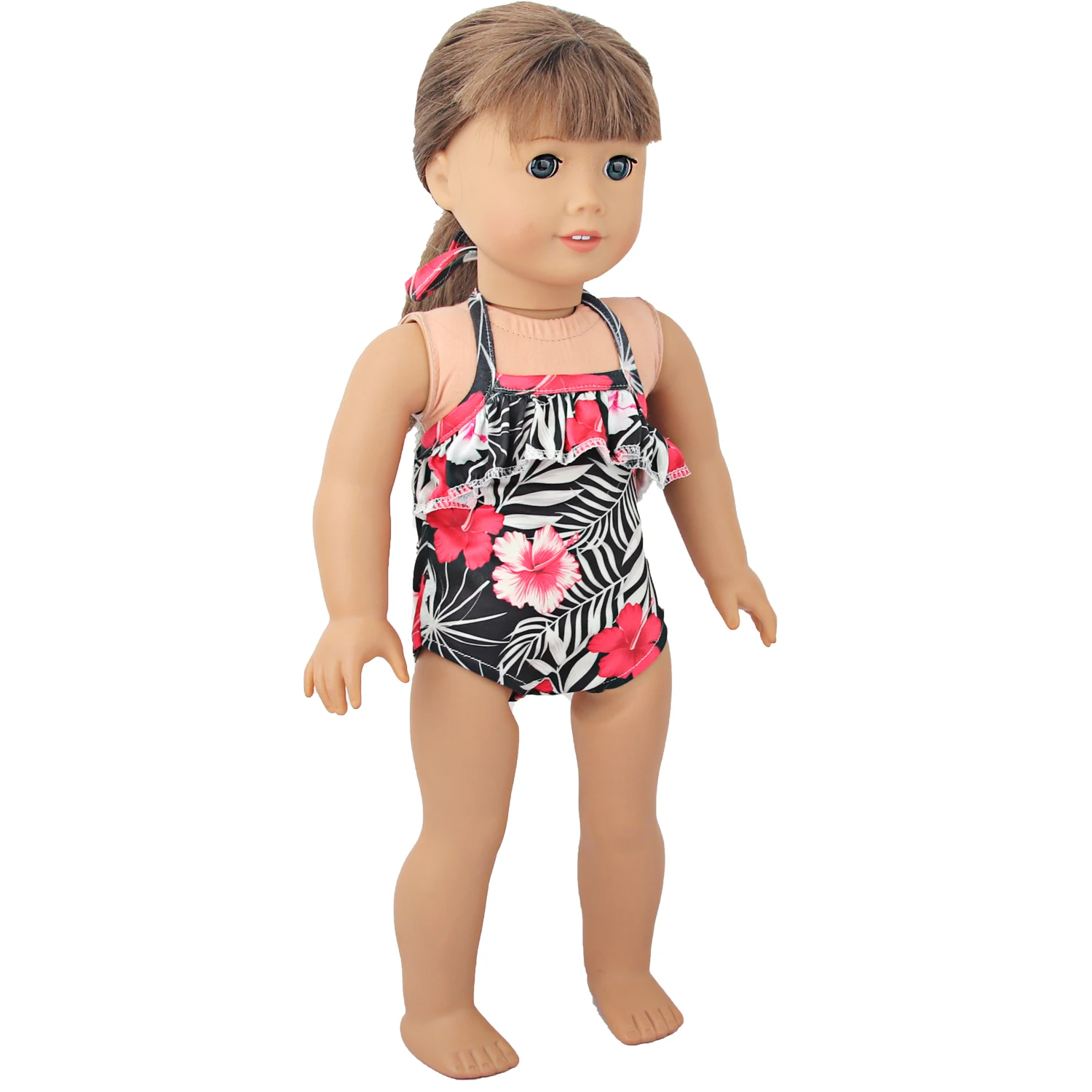 Sling Swimsuit Flower Rianbow Pony Iron Tower Bikini Swimsuit For 43cm Baby New Born&American 18 Inch,OG Girl Doll Accessories