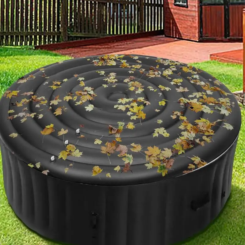 Round Hot Tub Cover Spa Pool Protective Lid Portable Round Inflatable Hot Tub Cover Replacement for Family Hotel Garden