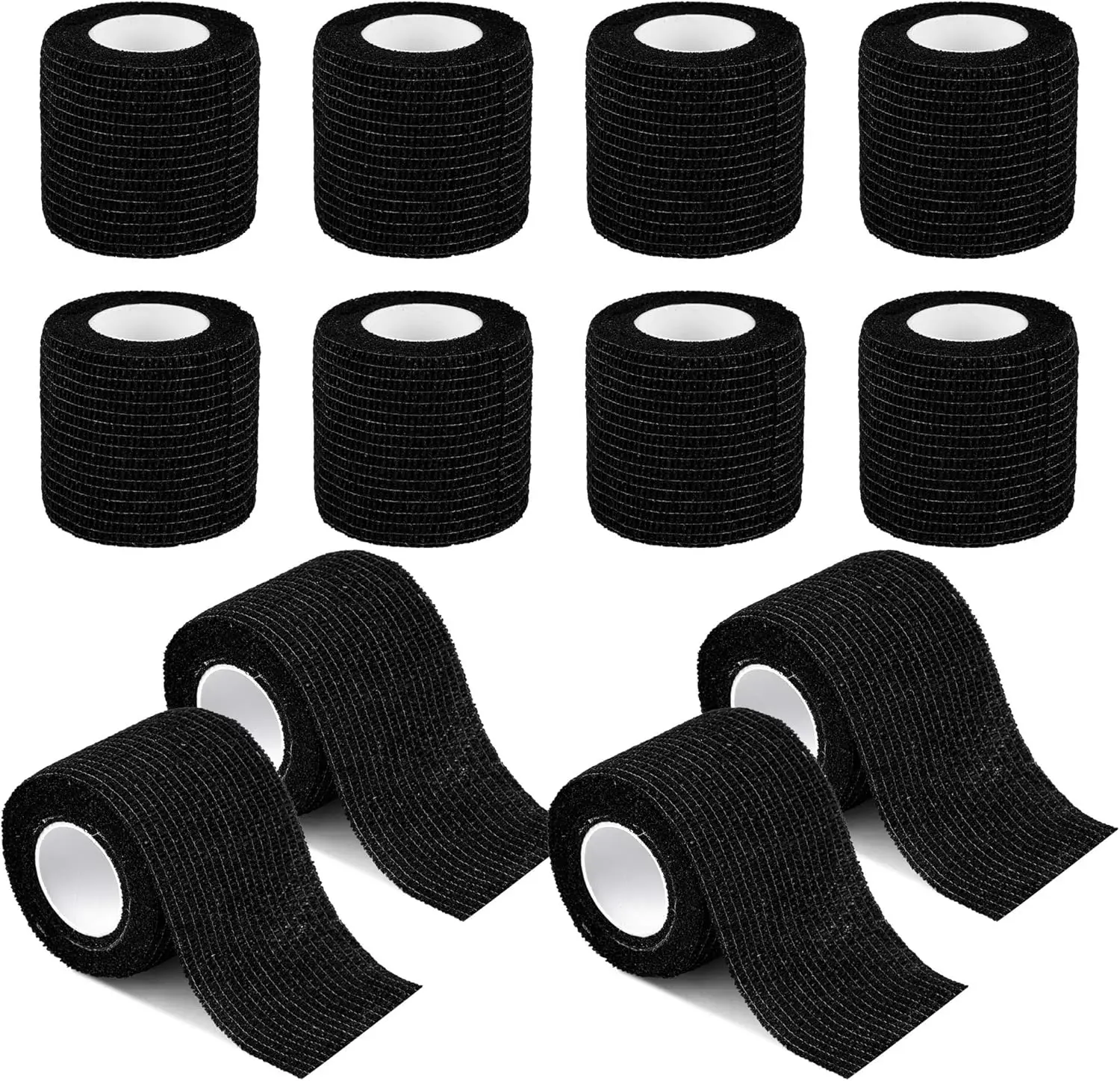 Tattoo Grip Cover Wrap Disposable Black Bandage For Tattoo Grip Bandage Machine Tape Tube Accessories 3/6/12/24/48 PCS
