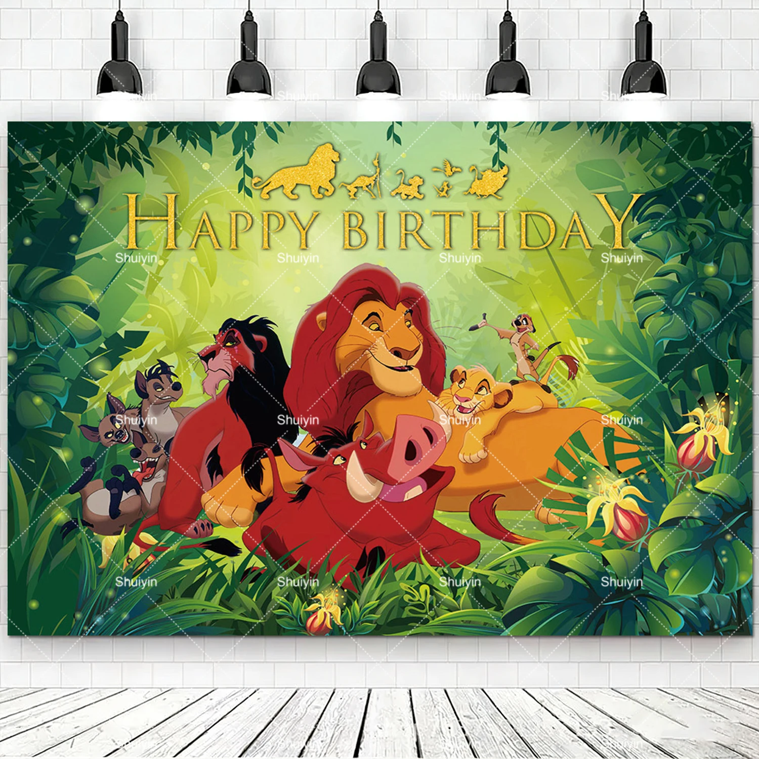 Lion King Cartoon Party Decoration Banner for Children's Birthday & Baby Baptism