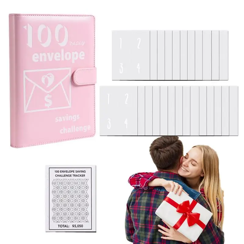 

Папка-конверт 100, 100 дней, бюджетная сберегающая книга-скидка, простой и Забавный способ сэкономить 5 050, портативный бюджет