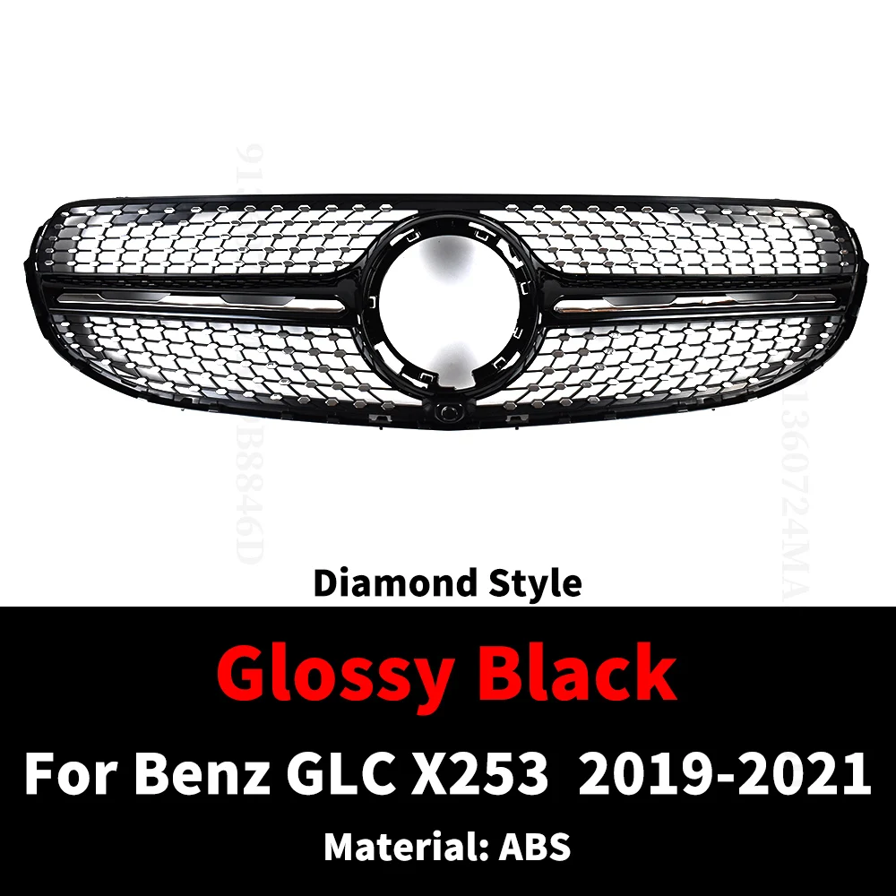 Frontstoßstangengrill Haubengrill für Mercedes Benz GLC X253 200 220 300 Facelift GT Diamond Style Mesh Grid Tuning 2019 2020 2021 – Detail 11